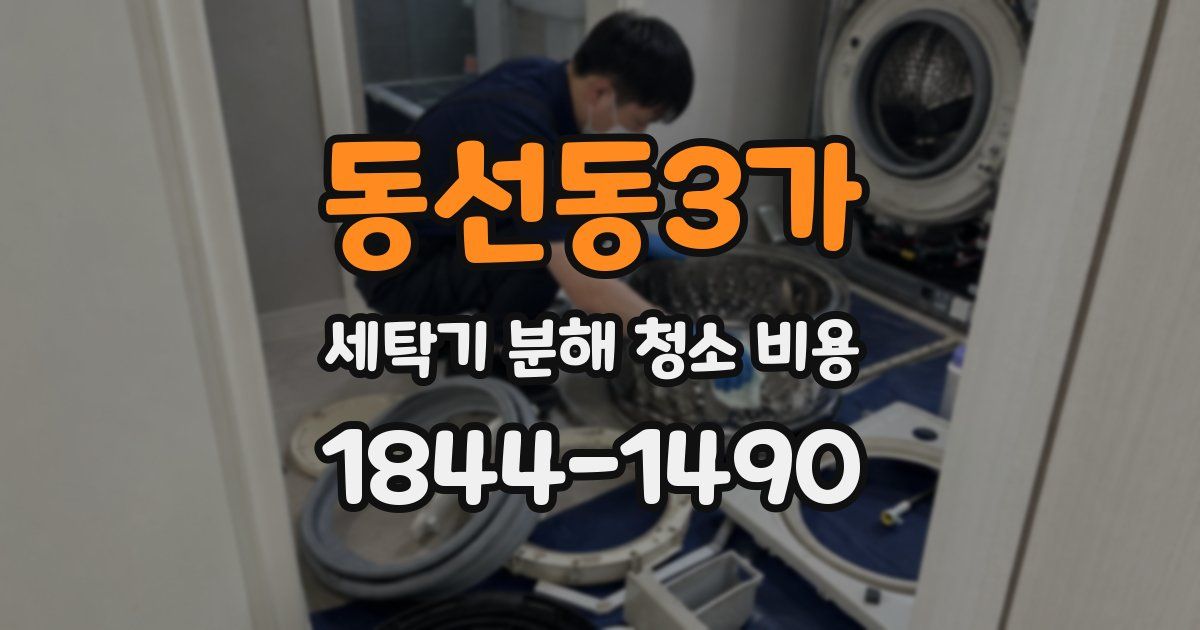 동선동3가 세탁기 분해 청소 비용