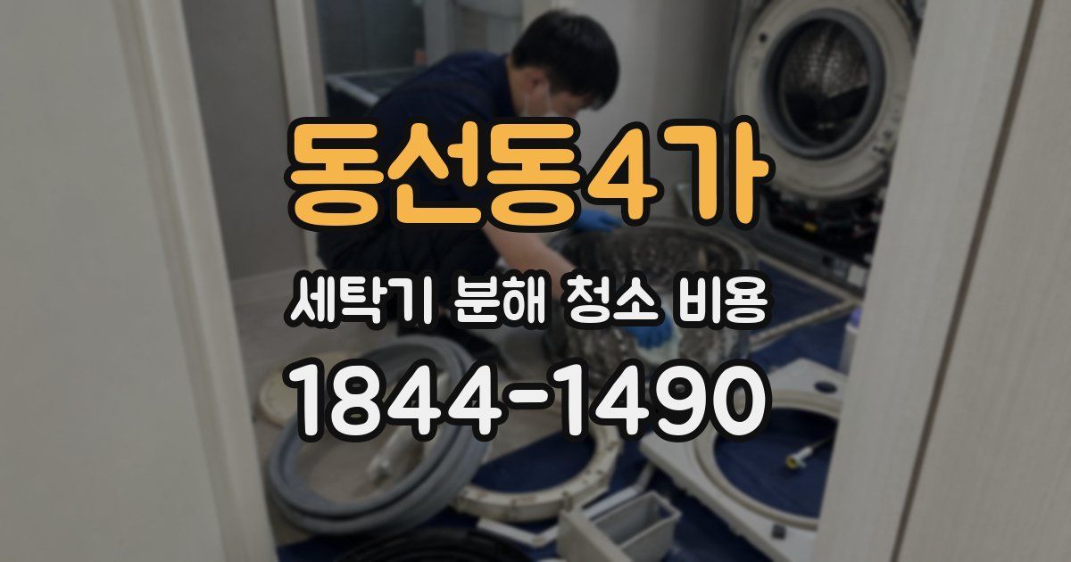 동선동4가 세탁기 분해 청소 비용
