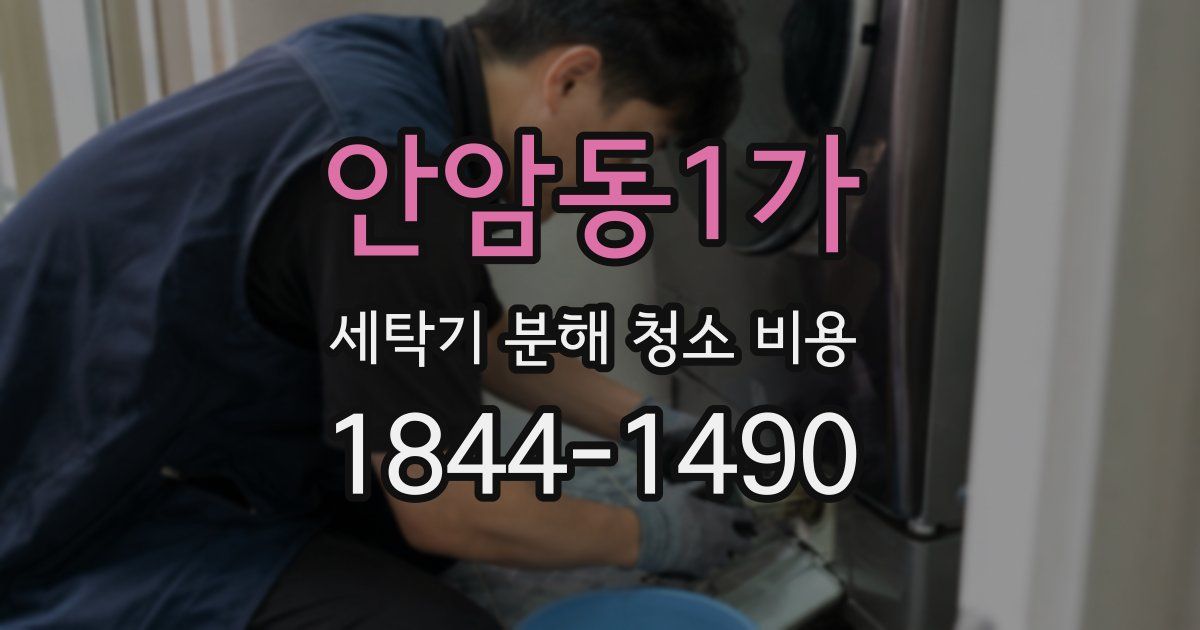 안암동1가 세탁기 분해 청소 비용