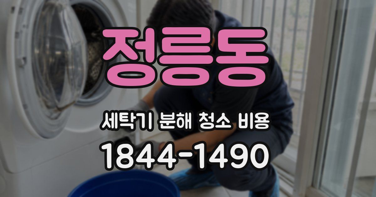 정릉동 세탁기 분해 청소 비용