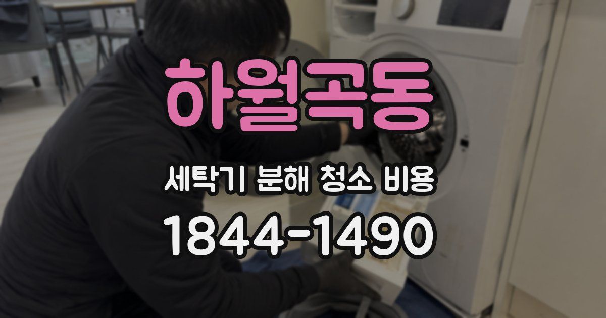 하월곡동 세탁기 분해 청소 비용