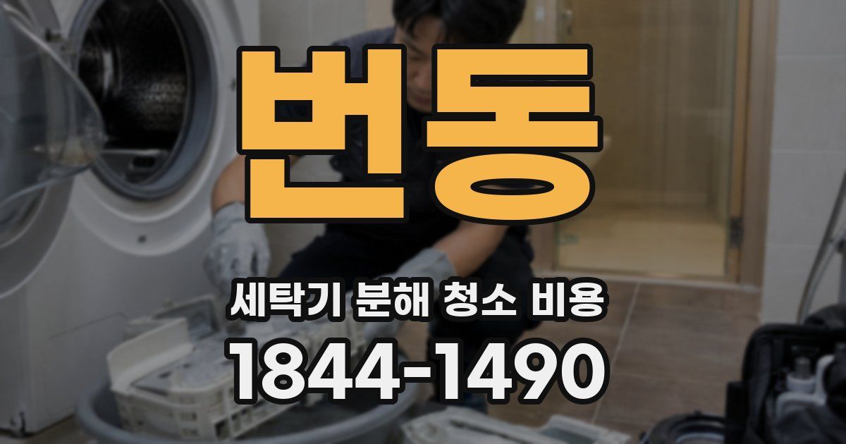 번동 세탁기 분해 청소 비용