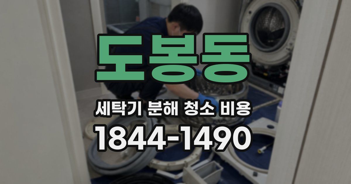 도봉동 세탁기 분해 청소 비용