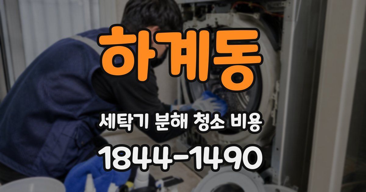 하계동 세탁기 분해 청소 비용