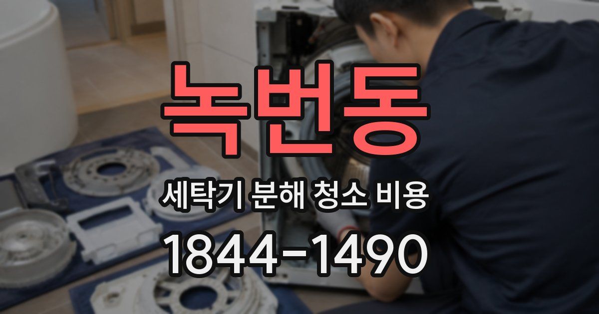 녹번동 세탁기 분해 청소 비용