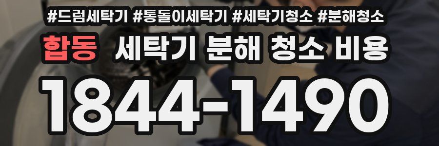 합동 세탁기 분해 청소 비용