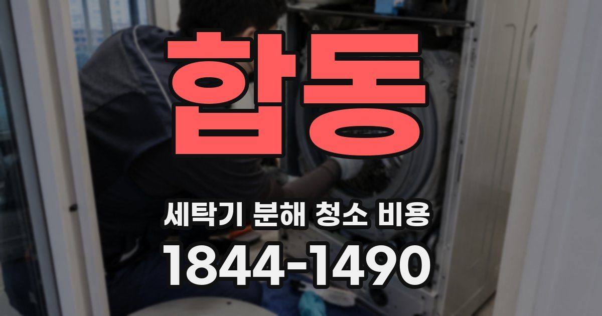 합동 세탁기 분해 청소 비용