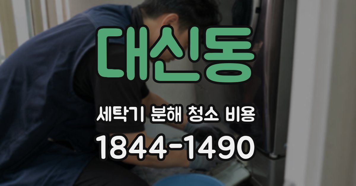 대신동 세탁기 분해 청소 비용