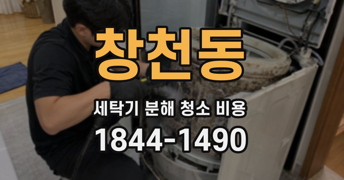 창천동 세탁기 분해 청소 비용