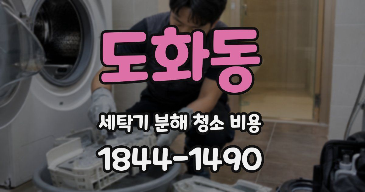 도화동 세탁기 분해 청소 비용
