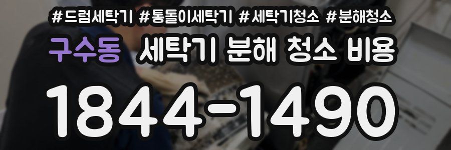 구수동 세탁기 분해 청소 비용