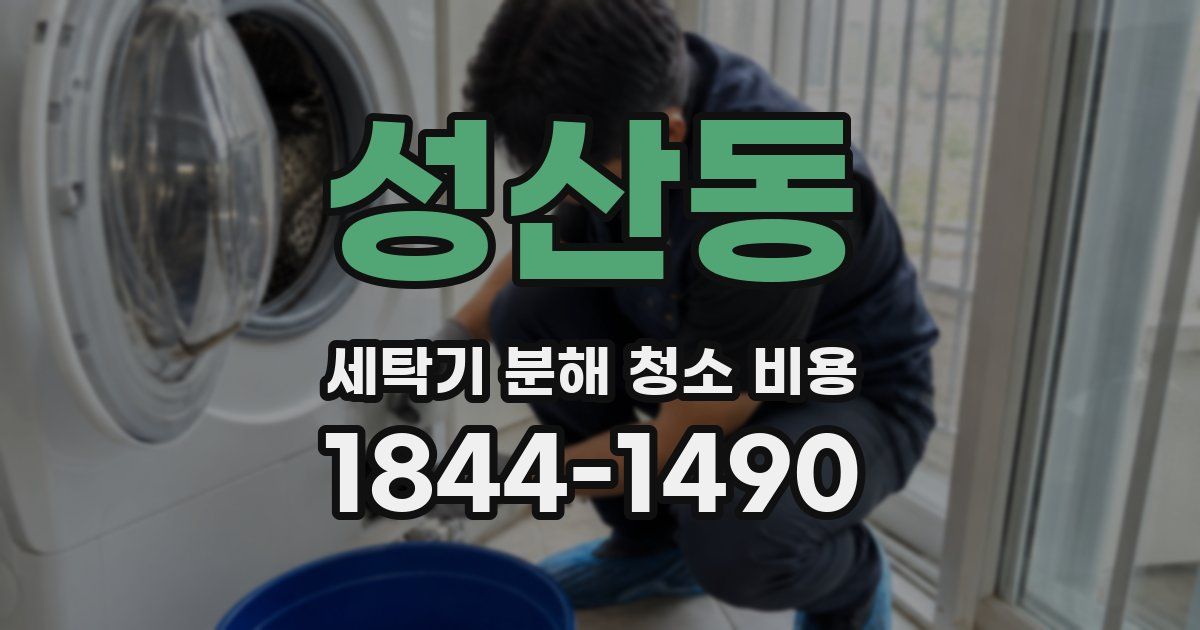 성산동 세탁기 분해 청소 비용