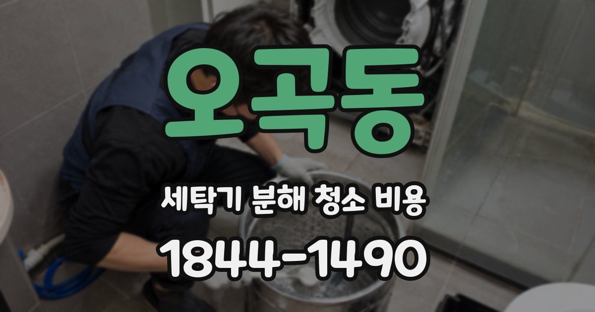 오곡동 세탁기 분해 청소 비용