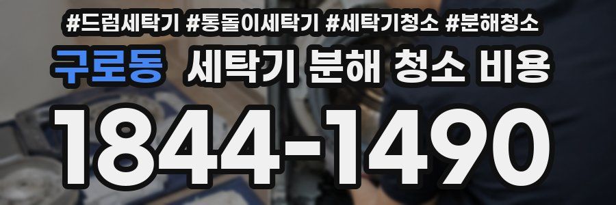 구로동 세탁기 분해 청소 비용