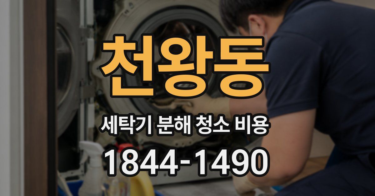 천왕동 세탁기 분해 청소 비용
