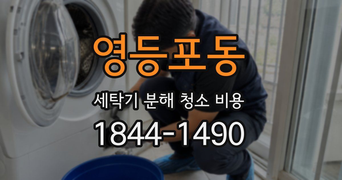영등포동 세탁기 분해 청소 비용