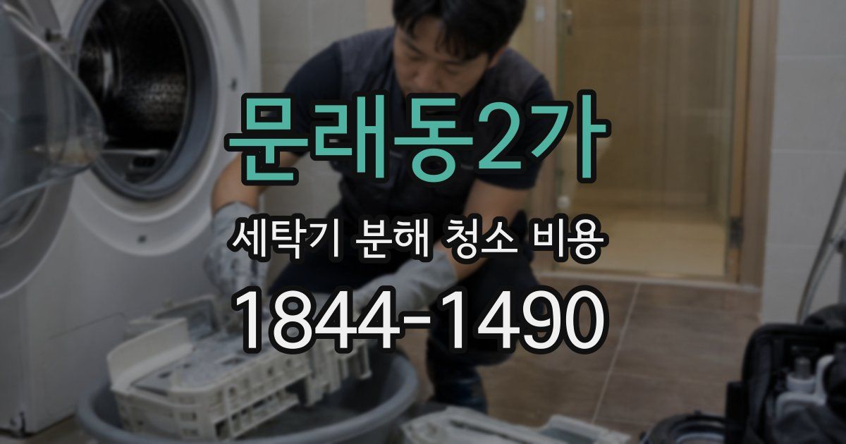 문래동2가 세탁기 분해 청소 비용