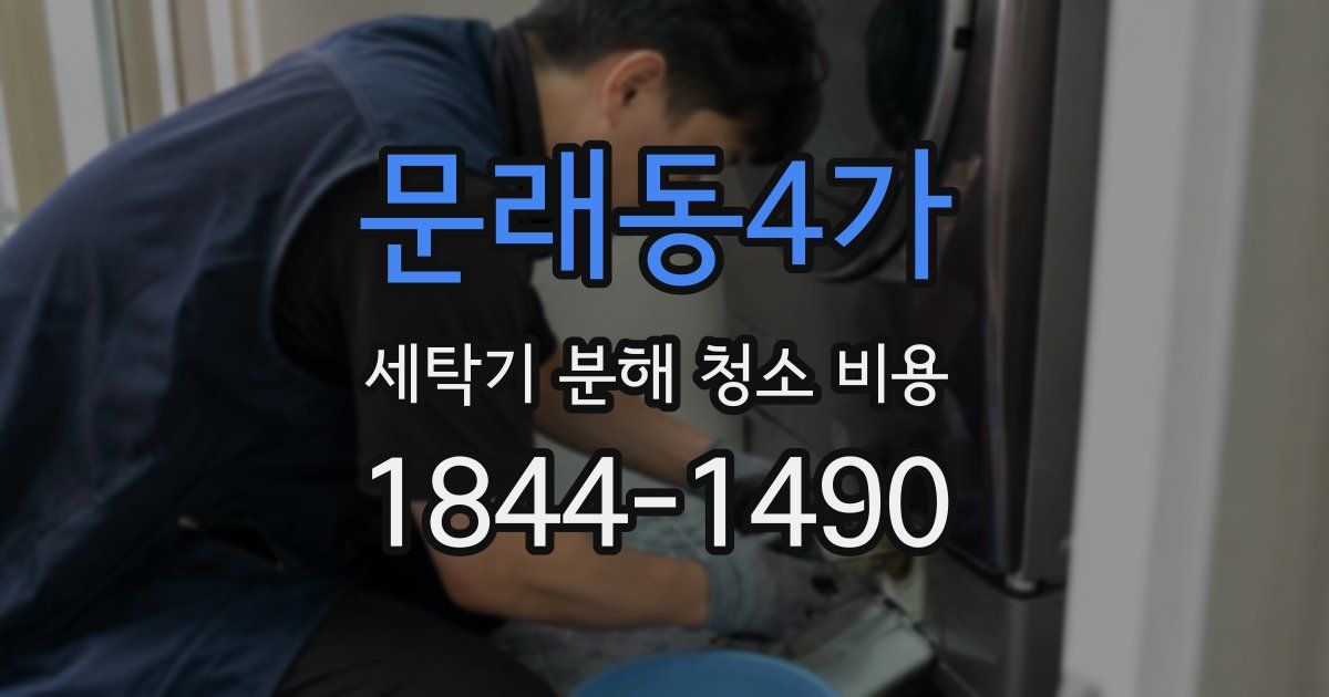 문래동4가 세탁기 분해 청소 비용