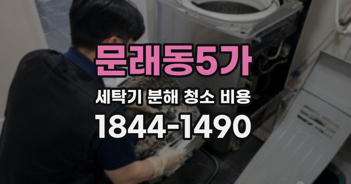 문래동5가 세탁기 분해 청소 비용