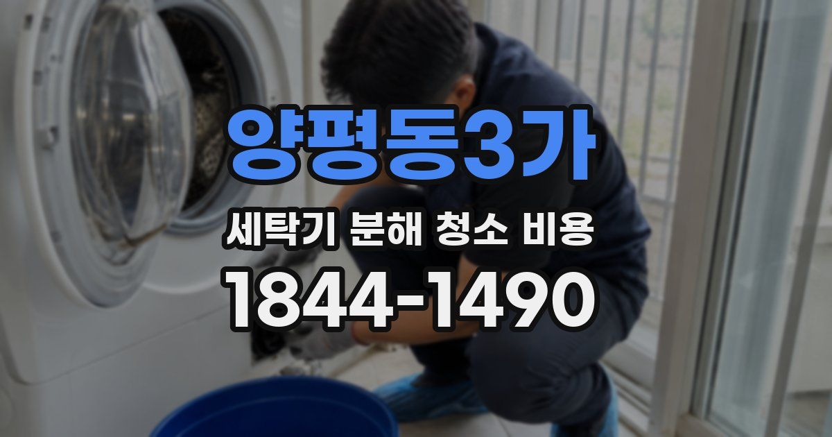 양평동3가 세탁기 분해 청소 비용