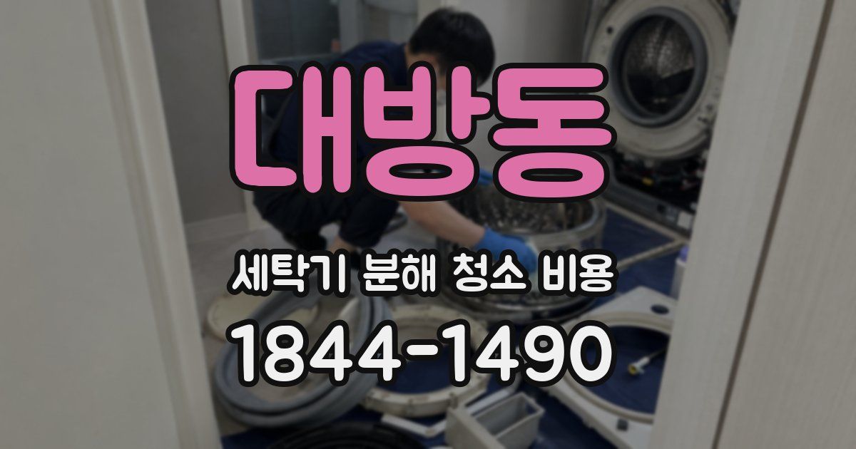 대방동 세탁기 분해 청소 비용