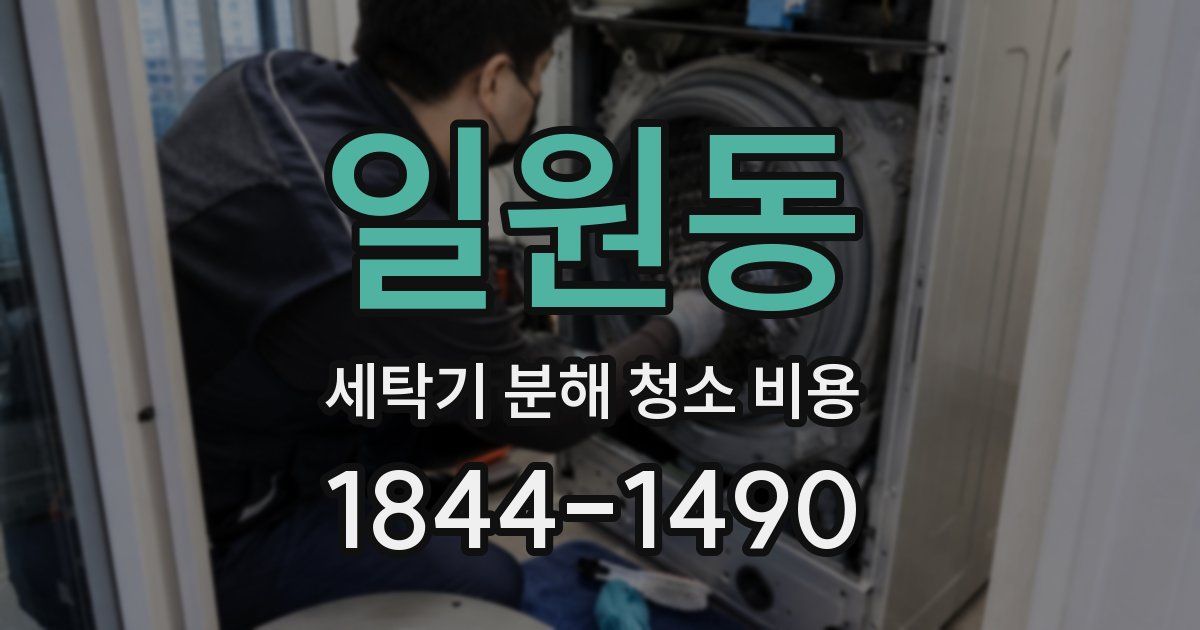 일원동 세탁기 분해 청소 비용