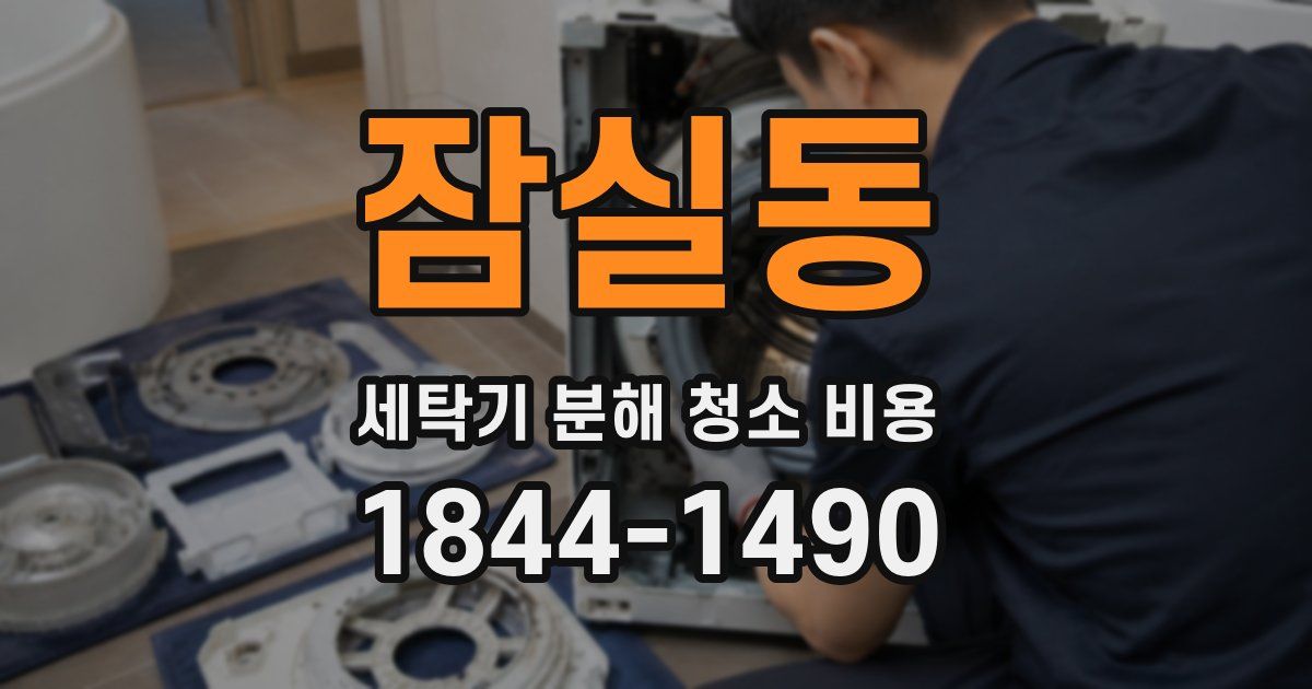 잠실동 세탁기 분해 청소 비용