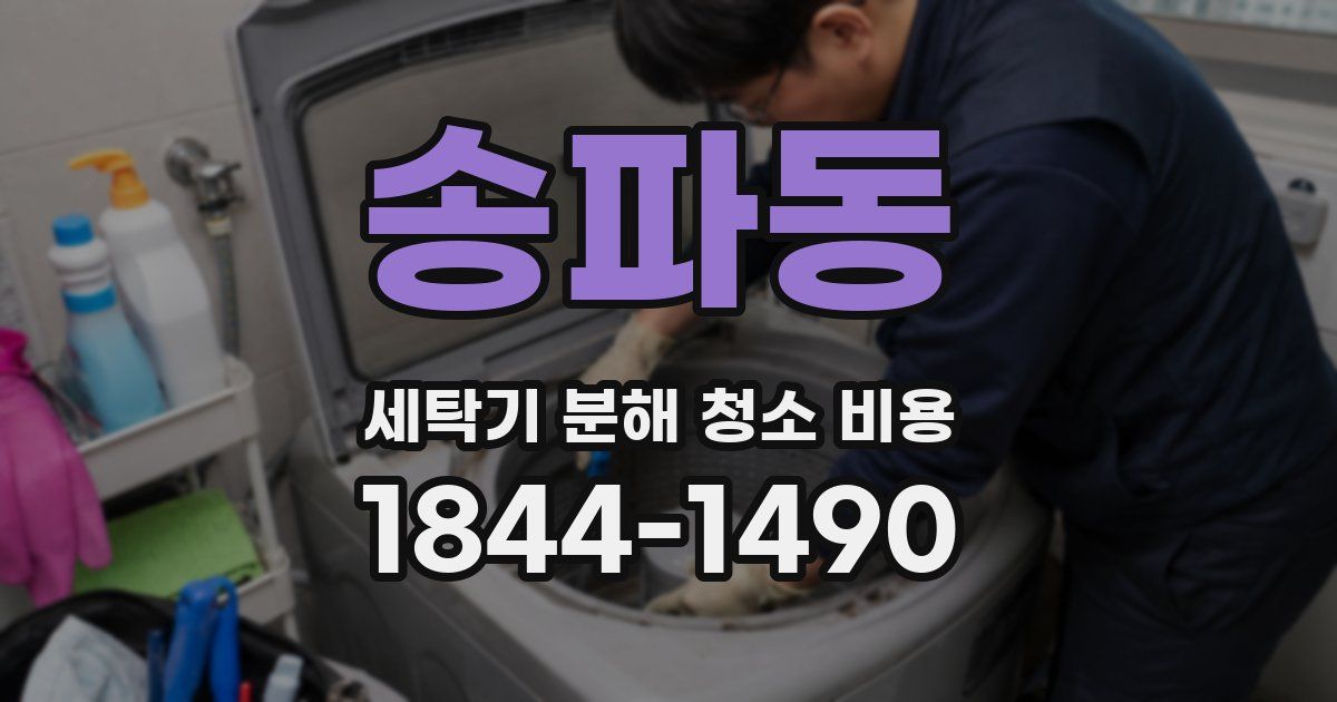 송파동 세탁기 분해 청소 비용
