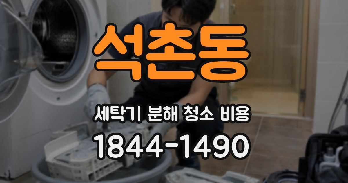 석촌동 세탁기 분해 청소 비용