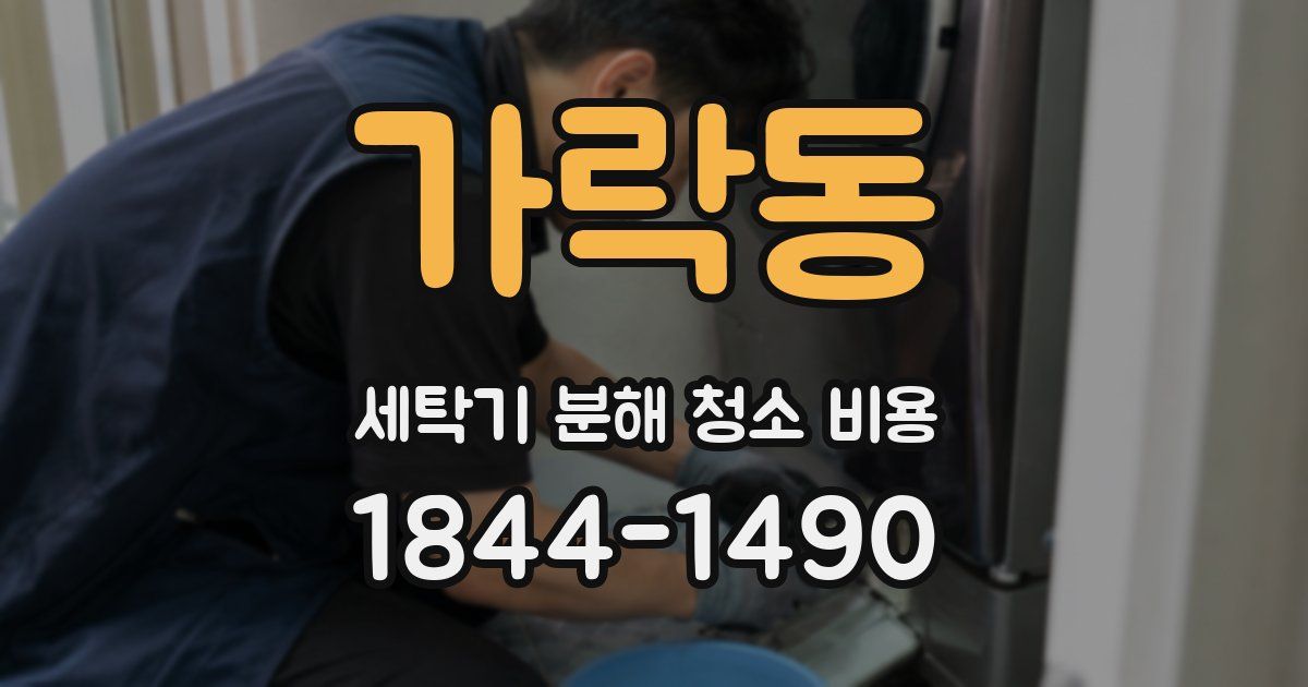 가락동 세탁기 분해 청소 비용