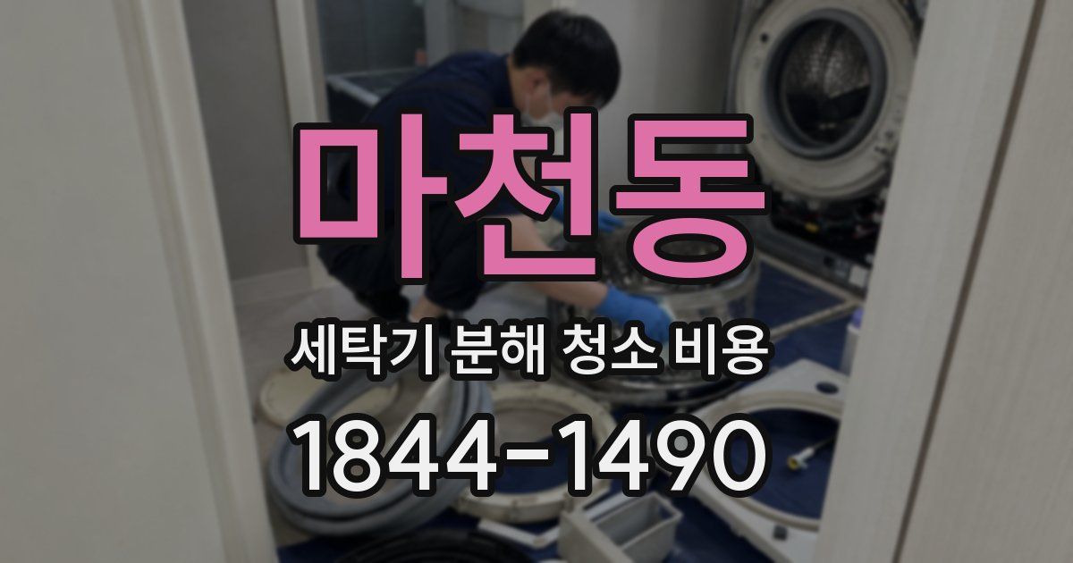 마천동 세탁기 분해 청소 비용