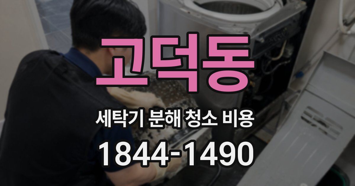 고덕동 세탁기 분해 청소 비용