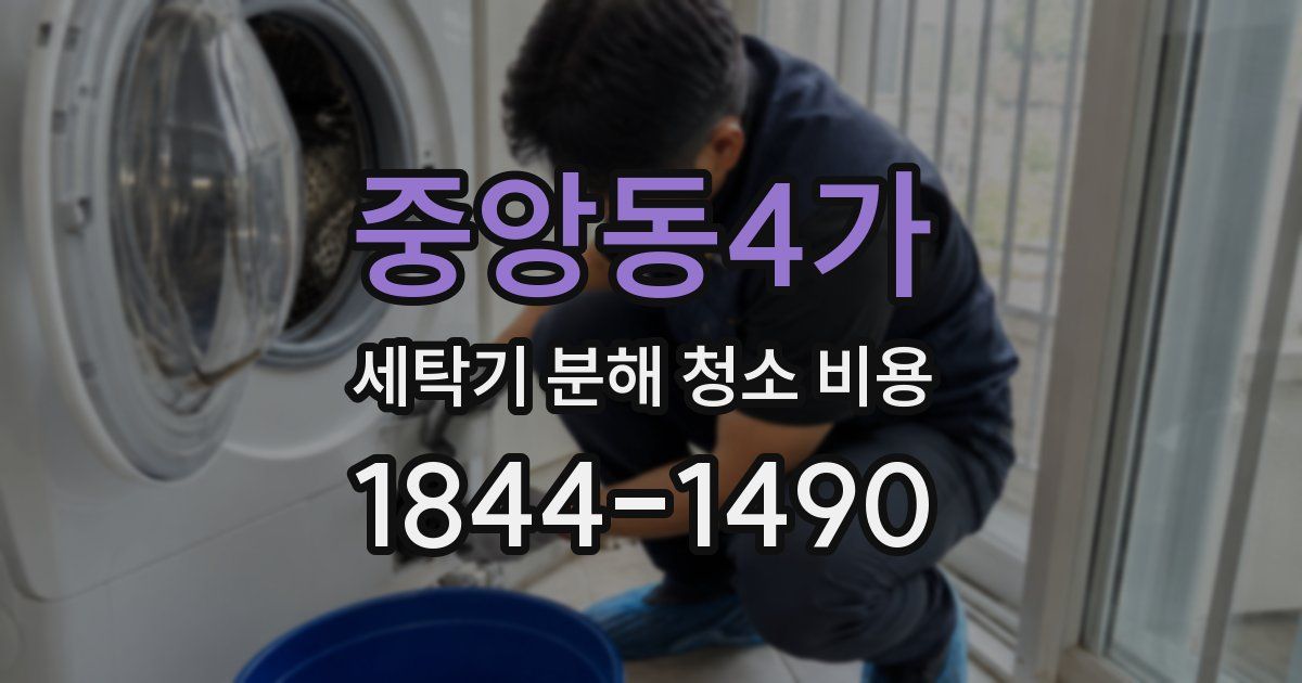 중앙동4가 세탁기 분해 청소 비용