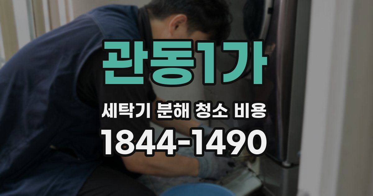 관동1가 세탁기 분해 청소 비용