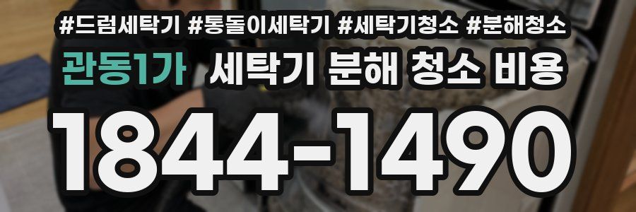 관동1가 세탁기 분해 청소 비용