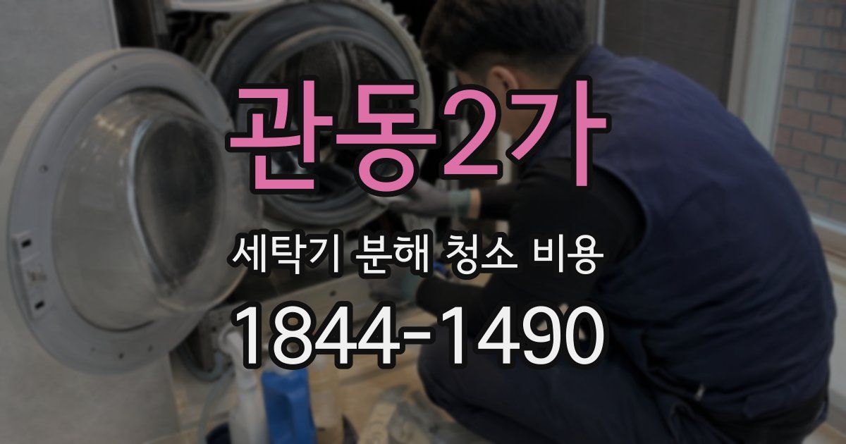 관동2가 세탁기 분해 청소 비용