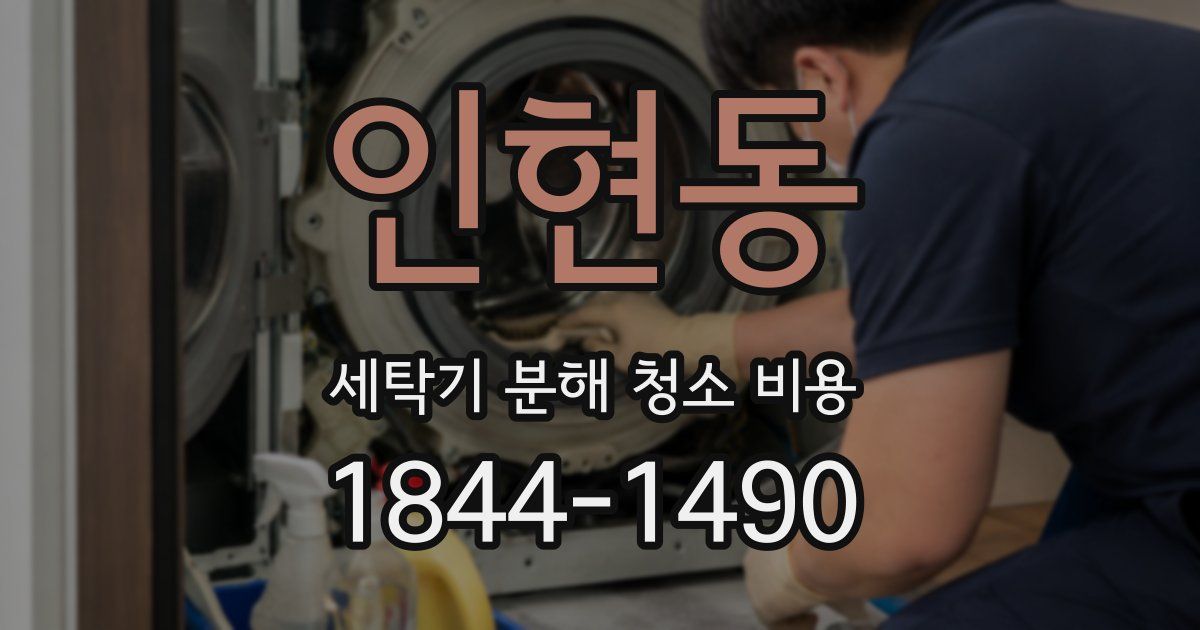 인현동 세탁기 분해 청소 비용