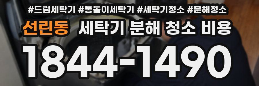 선린동 세탁기 분해 청소 비용
