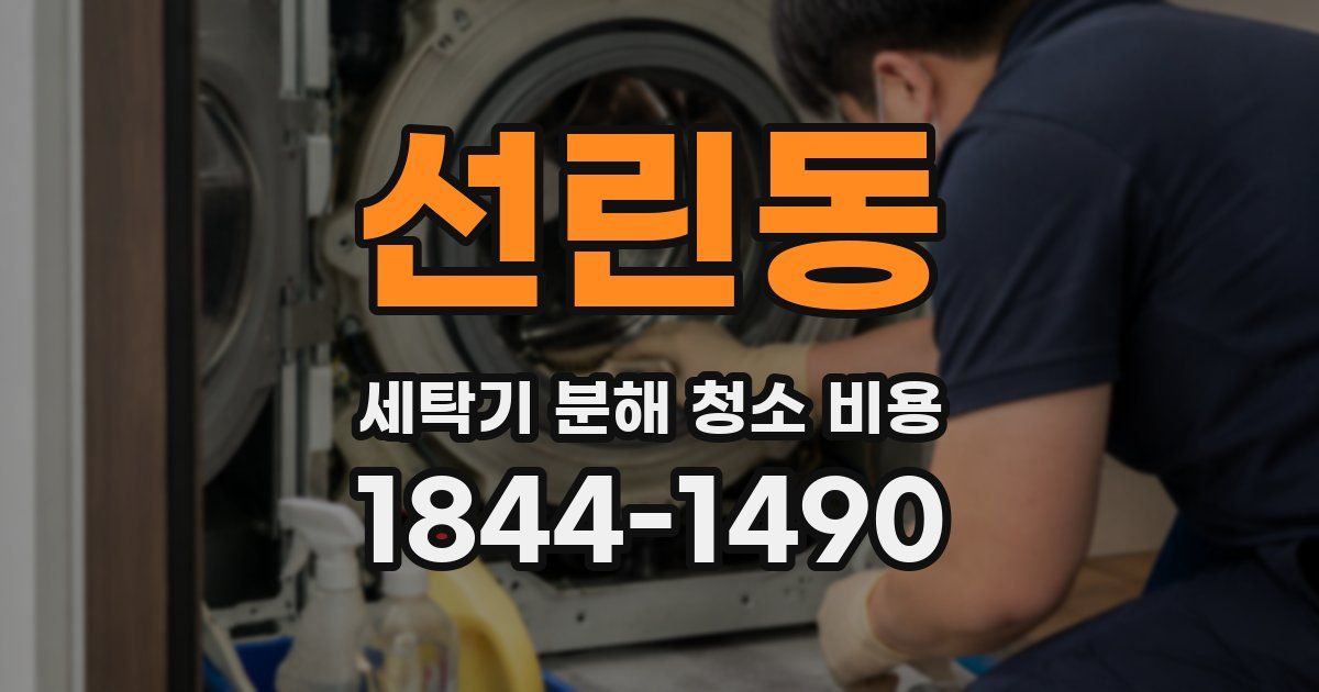 선린동 세탁기 분해 청소 비용