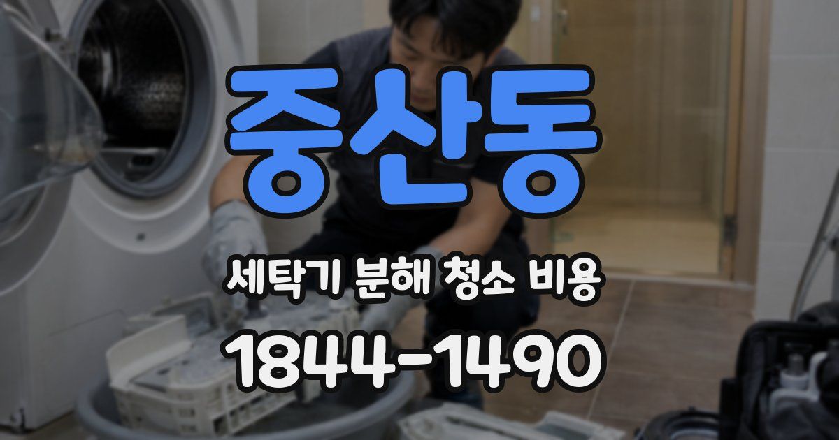 중산동 세탁기 분해 청소 비용