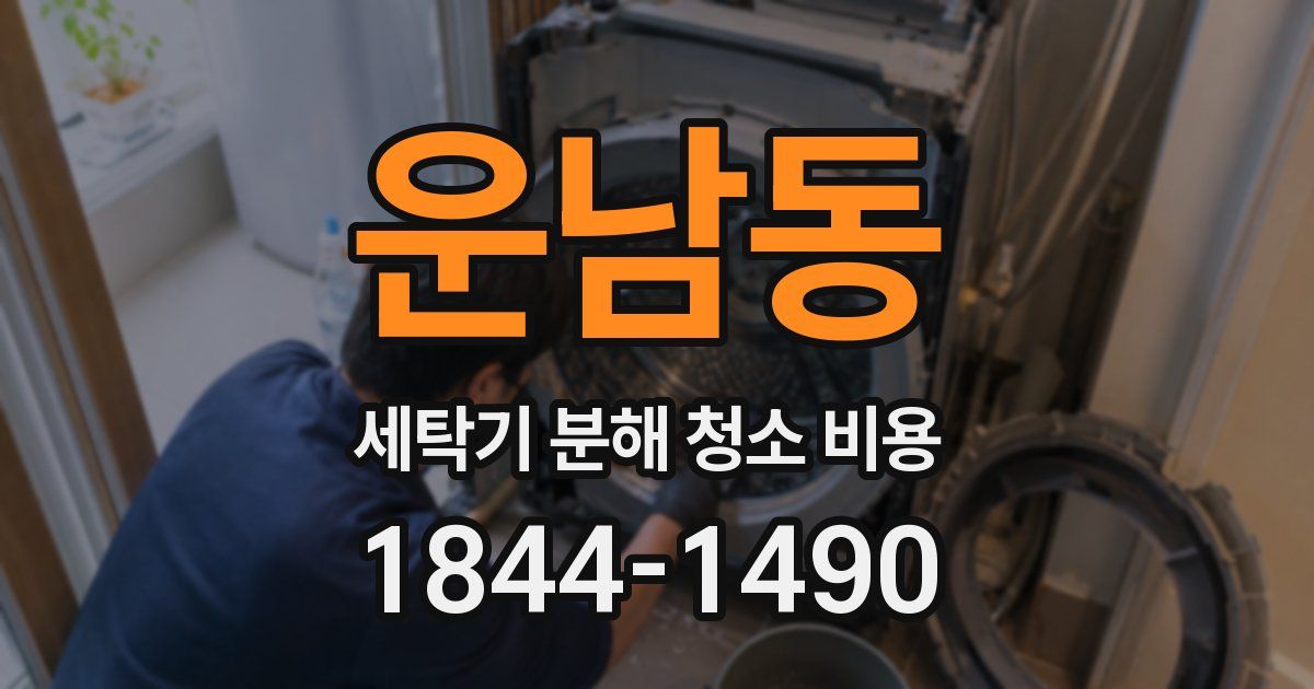 운남동 세탁기 분해 청소 비용