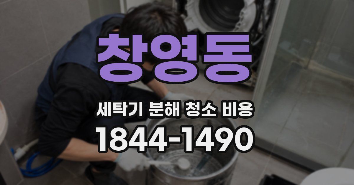 창영동 세탁기 분해 청소 비용