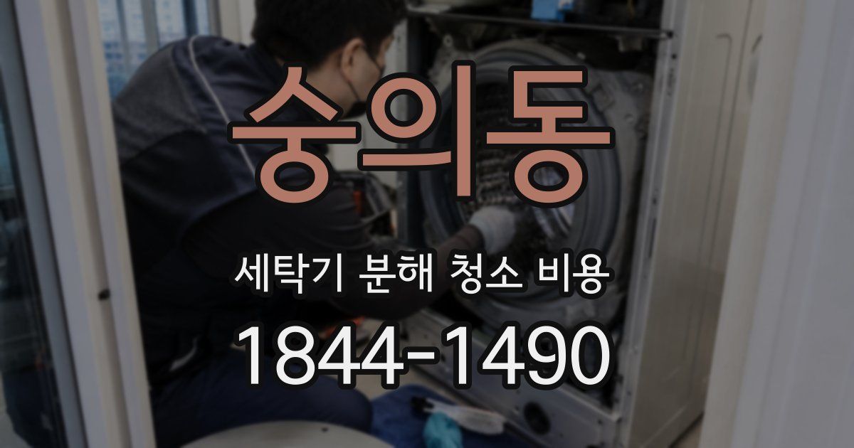 숭의동 세탁기 분해 청소 비용