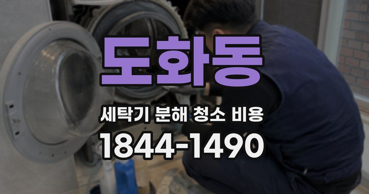 도화동 세탁기 분해 청소 비용