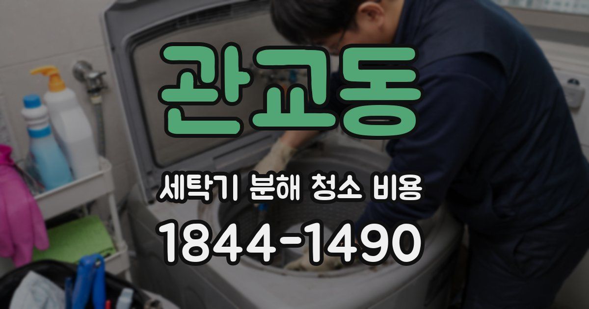 관교동 세탁기 분해 청소 비용