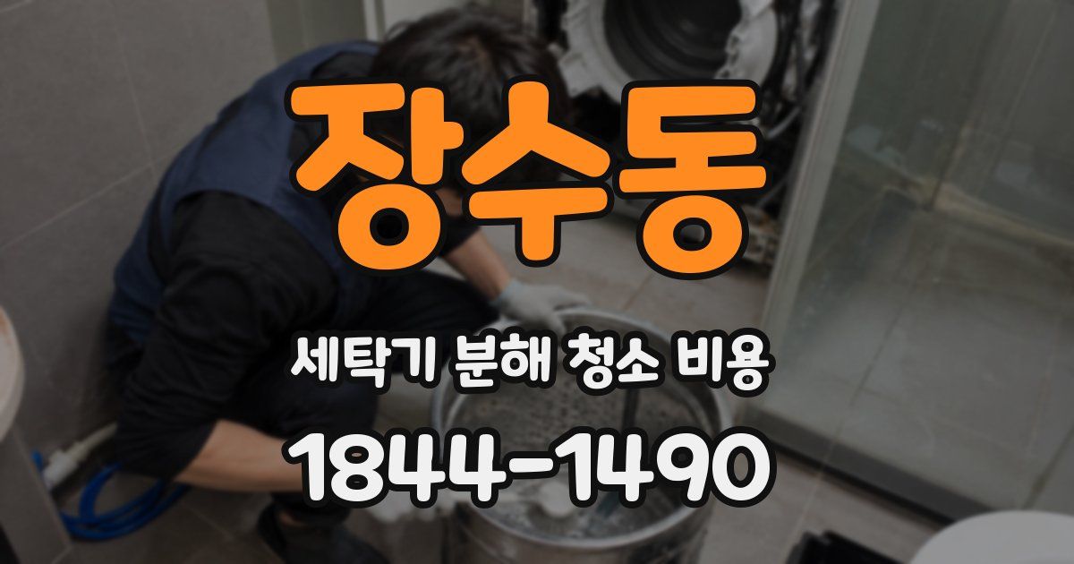 장수동 세탁기 분해 청소 비용