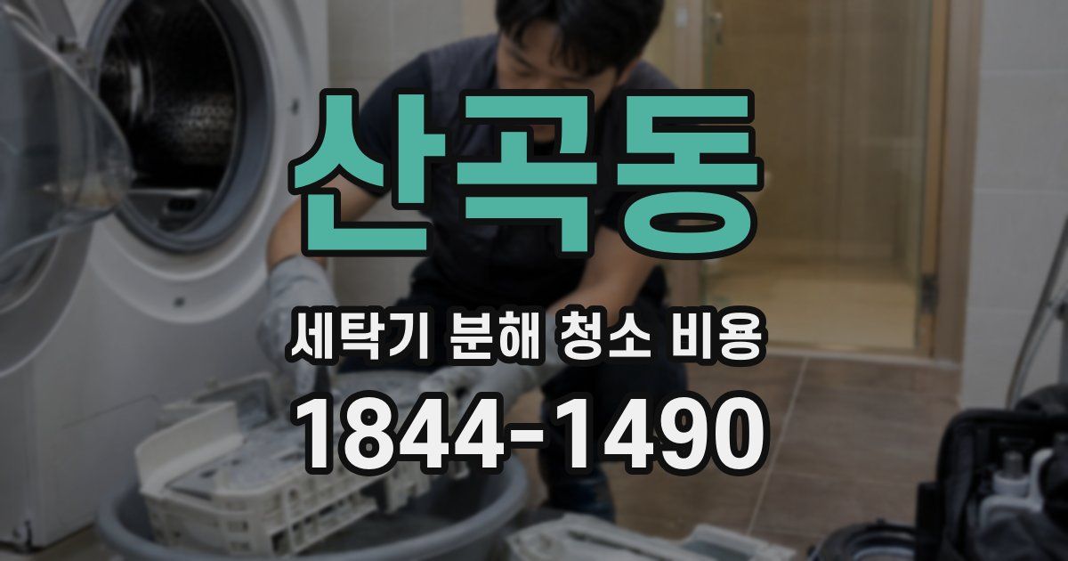 산곡동 세탁기 분해 청소 비용