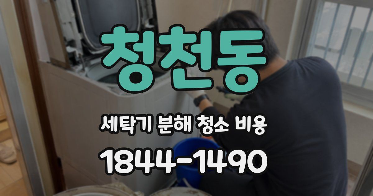 청천동 세탁기 분해 청소 비용