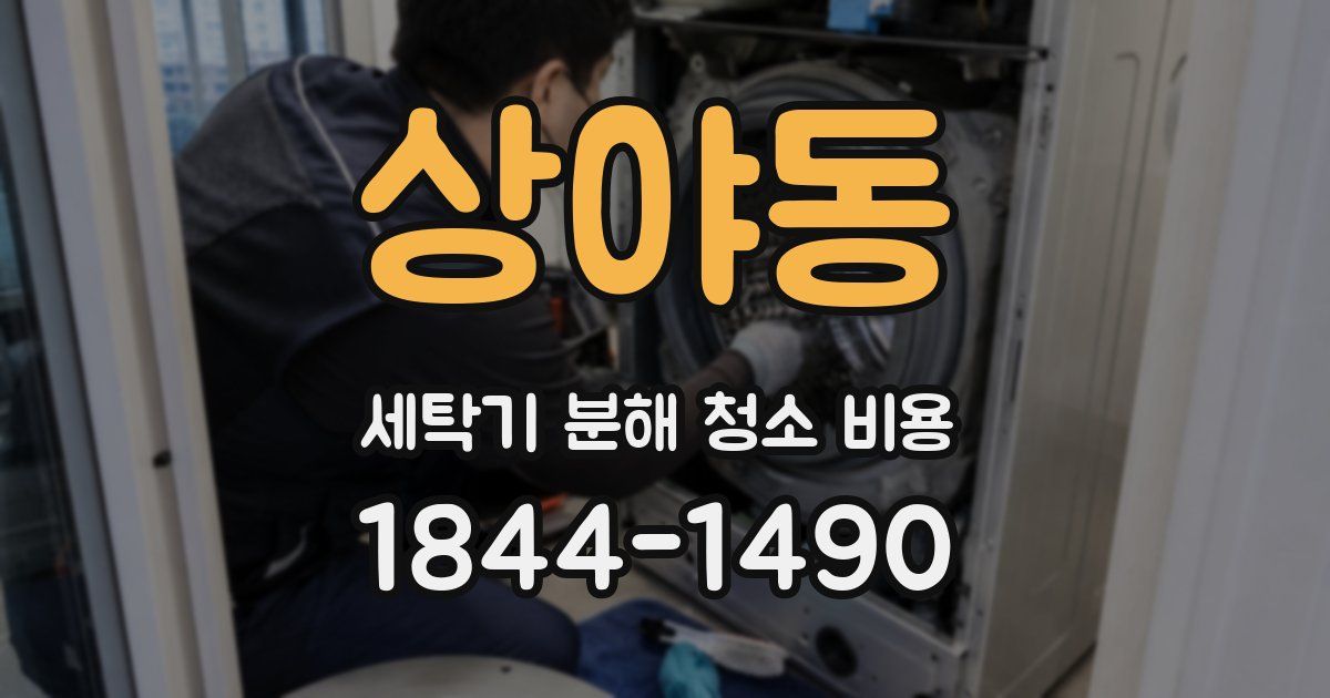 상야동 세탁기 분해 청소 비용