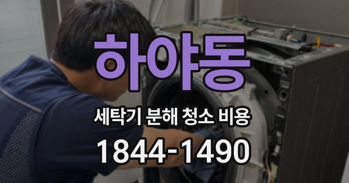 하야동 세탁기 분해 청소 비용